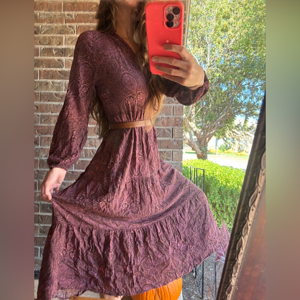 a new day Purple Paisley Dress